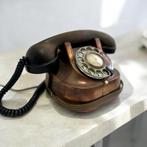 Vintage koperen telefoon met draaischijf RTT, Antiek en Kunst, Ophalen of Verzenden