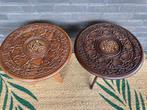 Vintage moorse houten bijzettafeltje, Minder dan 45 cm, Minder dan 55 cm, Gebruikt, Ophalen of Verzenden