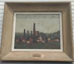 huile sur toile industriel signe arsene detry, Ophalen of Verzenden