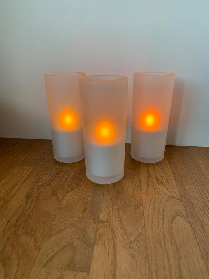 Set van 3 originele Philips LED kaarsen, Maison & Meubles, Accessoires pour la Maison | Bougeoirs & Bougies, Comme neuf, Bougie