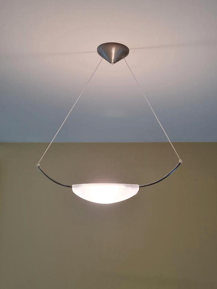 Hanglamp Arteluce model Velica, Maison & Meubles, Lampes | Suspensions, Comme neuf, 50 à 75 cm, Verre, Métal, Enlèvement