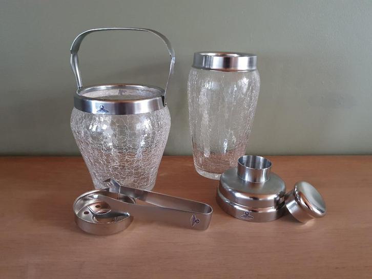 vintage cocktail shaker en ijsemmer Demeyere inalterable, Antiek en Kunst, Antiek | Glaswerk en Kristal, Ophalen