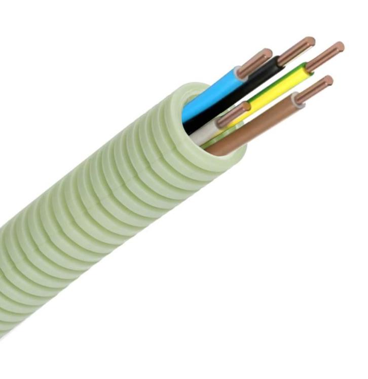 Electriciteitskabel Groen Flex Ø20mm VOB 5g2,5mm2 LSOH-CPR, Doe-het-zelf en Bouw, Elektriciteit en Kabels, Nieuw, Kabel of Snoer