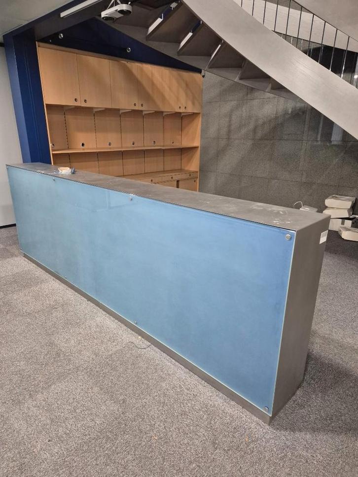 Toog / Balie te koop – Aluminium & Glas – 365 cm breed, Articles professionnels, Aménagement de Bureau & Magasin | Mobilier de bureau & Aménagement