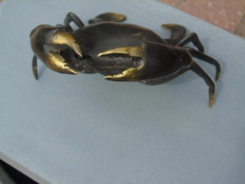 bronzen beeld van een krab, op ware grootte!, Antiek en Kunst, Antiek | Brons en Koper, Brons, Ophalen