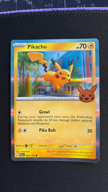 Pikachu pokemon kaart beschikbaar voor biedingen