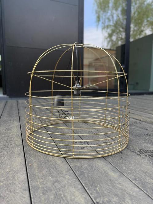Gouden hanglamp, Huis en Inrichting, Lampen | Hanglampen, Zo goed als nieuw, 50 tot 75 cm, Ophalen