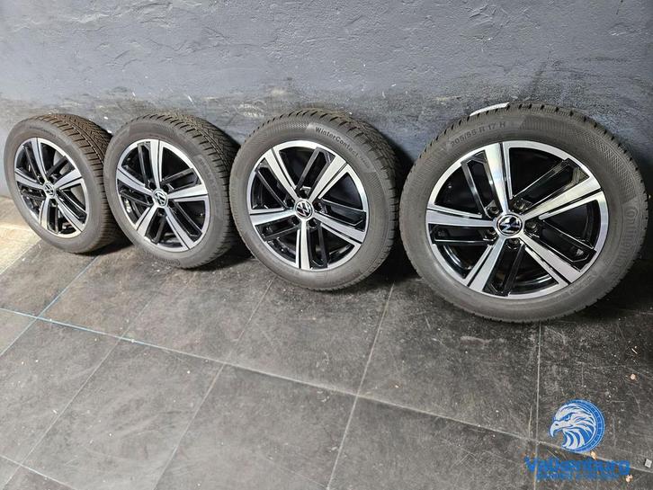 7mm! Originele VW Caddy 2K7 Colombo 17 inch zwarte velgen 5x, Auto-onderdelen, Banden en Velgen, Banden en Velgen, Winterbanden