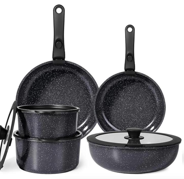 potten en pannen - NIEUW, Huis en Inrichting, Keuken | Potten en Pannen, Nieuw, Pannenset, Overige materialen, Inductieplaat, Keramische plaat