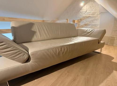 2 lederen zetels te koop, Huis en Inrichting, Zetels | Zetels en Chaises Longues, Gebruikt, Driepersoons, 200 tot 250 cm, 75 tot 100 cm