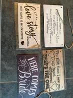 Bordjes huwelijk (hout), Ophalen, Zo goed als nieuw