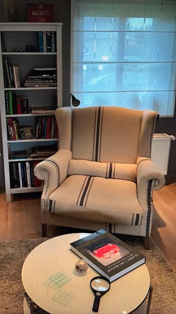 Grote mooie lounge zetel, Huis en Inrichting, Fauteuils, Zo goed als nieuw, Stof, Ophalen