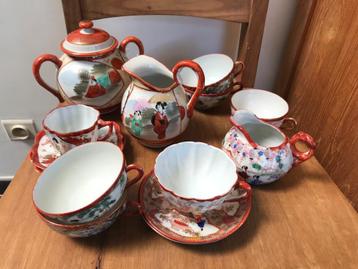 Leuk lotje vintage porselein Chinees Japans 14 stuk Oosters, Enlèvement