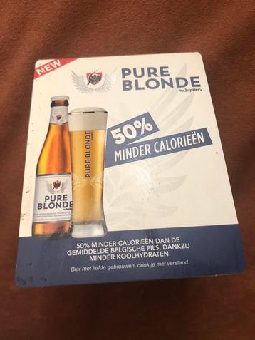 Panneau publicitaire de table Jupiler Pure Blonde 12 x 9 cm, Enlèvement ou Envoi, Jupiler