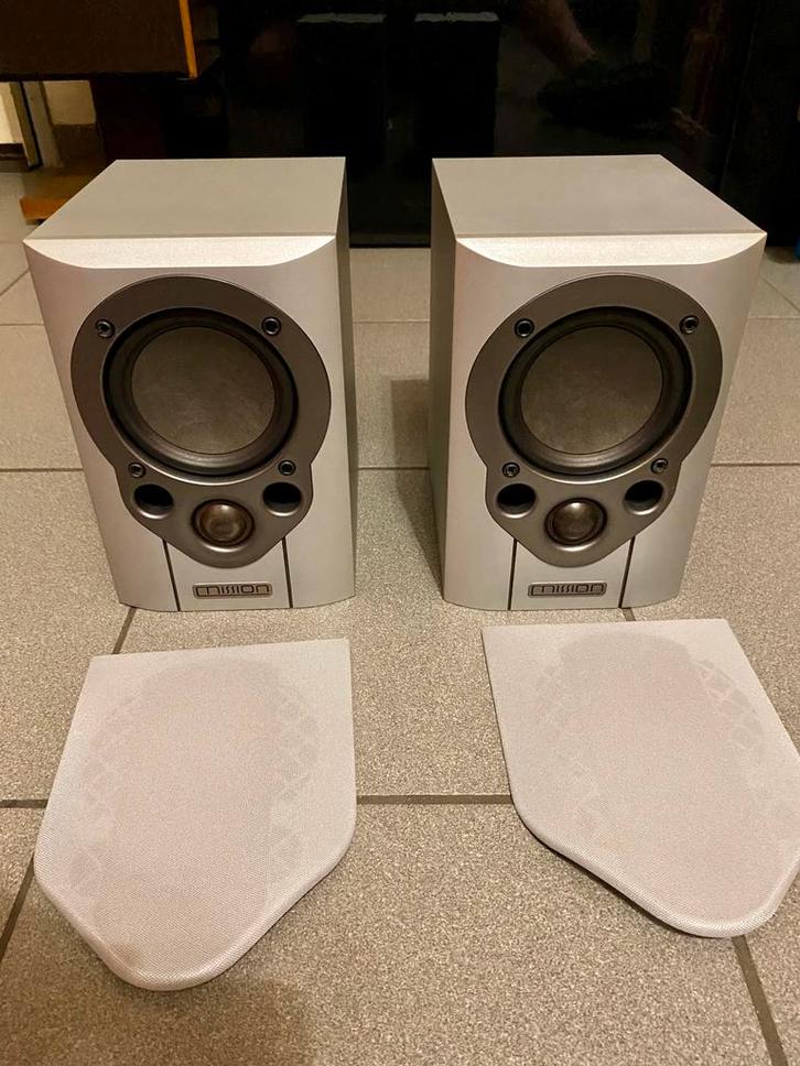 Mission M30i boekenplankluidspreker, Audio, Tv en Foto, Luidsprekerboxen, Gebruikt, Front, Rear of Stereo speakers, 60 tot 120 watt