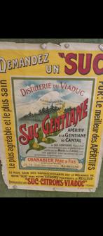 Affiche 1m60 op 1m20.1910 Suc-Gentiane Distillery du Viaduct, Overige typen, Gebruikt, Ophalen