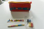 Vintage Lego pennenzak + gom, potlood, meetlat 1990, Ophalen of Verzenden, Zo goed als nieuw, Complete set, Lego