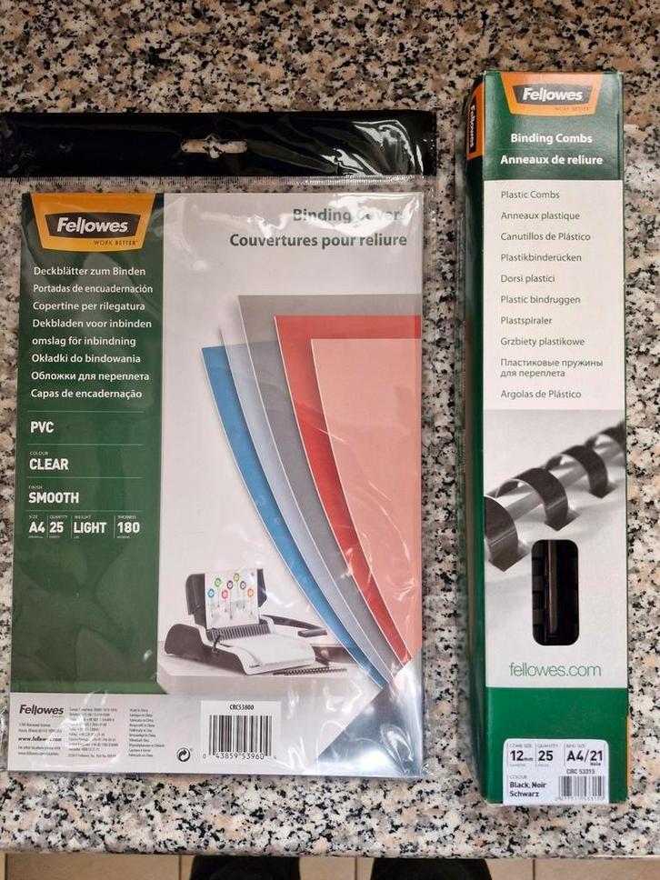 Fellowes schutbladen en bindruggen, Diversen, Schoolbenodigdheden, Nieuw, Ophalen of Verzenden