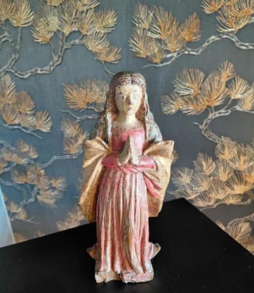 Polychroom Maagd Maria 18e eeuw, Antiek en Kunst, Antiek | Religieuze voorwerpen, Ophalen of Verzenden