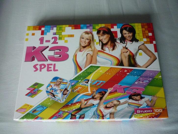 1-2 K3 Spel - Studio 100, Hobby en Vrije tijd, Gezelschapsspellen | Bordspellen, Nieuw, Een of twee spelers, Drie of vier spelers