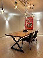 PR Interiors houten eettafel - 6 personen, Huis en Inrichting, Tafels | Eettafels, Ophalen, 100 tot 150 cm, Eikenhout, 200 cm of meer