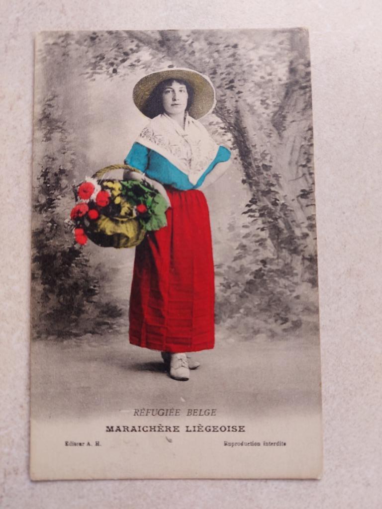 oude postkaart Maraichère Liègeoise, Envoi