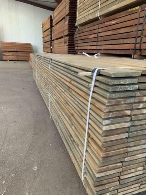 Grenen schutting geïmpregneerde Rabatdelen Planken en Palen, Tuin en Terras, Palen, Balken en Planken, Nieuw, Palen, Hardhout