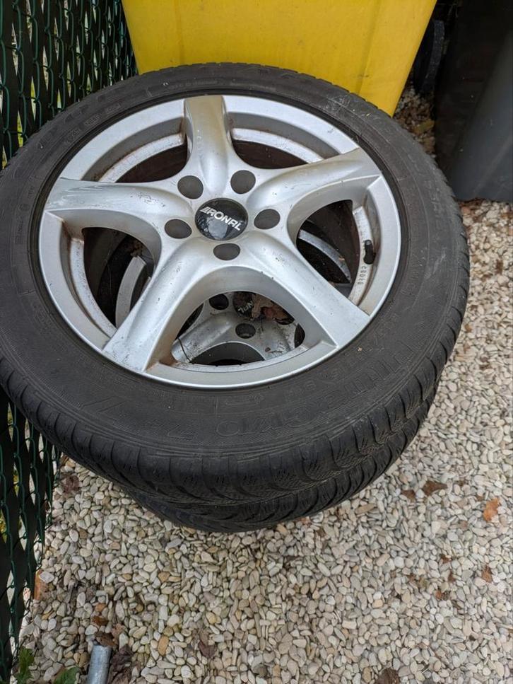 Set van 3 Ronal alu velgen met winterbanden 205 55R 16 91H, Auto-onderdelen, Banden en Velgen, Velg(en), Winterbanden, Ophalen