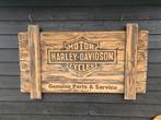 Harley Davidson houten reclamebord mancave emaille vintage, Verzamelen, Merken en Reclamevoorwerpen, Ophalen, Zo goed als nieuw