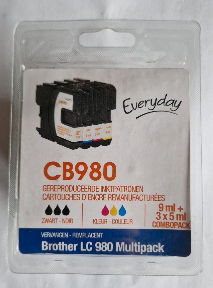 inktpatronen Brother LC980 Multipak, Zwart en Kleur, Computers en Software, Printerbenodigdheden, Nieuw, Cartridge, Ophalen of Verzenden