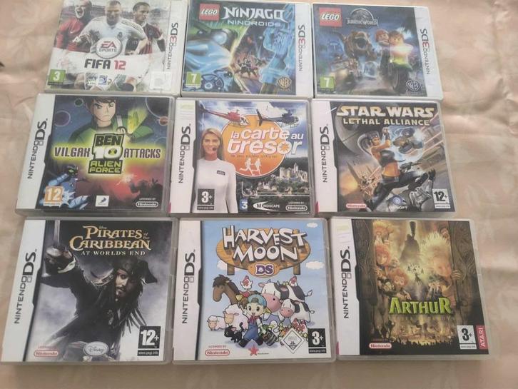 Set van 9 ds- en ds3-spellen, Games en Spelcomputers, Games | Nintendo DS, Gebruikt, Overige genres, 2 spelers, Vanaf 7 jaar, Online