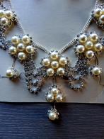 Halsband met parels en briljanten super mooi nieuw one size, ANDERE, Verzenden, Wit, Overige typen