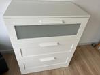 Ladekast wit 3 lades, Enlèvement, Comme neuf, Verre