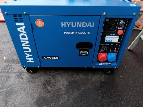 NIEUWE HYUNDAI DIESELGENERATORSET VAN 7,9KVA PROMO 1950€!, Doe-het-zelf en Bouw, Aggregaten, Nieuw, Dieselolie, 5 tot 10 kVA, Elektrisch startend