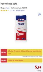 HUBO CHAPE  60-65 Zaken van 25kg, Ophalen, Zo goed als nieuw