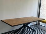 Eiken eettafel met visgraat, Huis en Inrichting, Tafels | Eettafels, Ophalen, Gebruikt, Eikenhout, 200 cm of meer