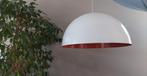 Grote design hanglamp in wit / oranje vintage look - 60 cm, Utilisé, Enlèvement ou Envoi