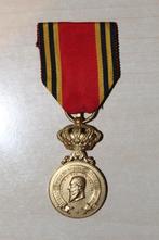 Médaille Leopold II ex sous officiers, Collections, Enlèvement ou Envoi, Armée de terre, Ruban, Médaille ou Ailes