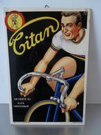reclamebord TITAN antieke fiets oldtimer retro vintage karto, Verzamelen, Ophalen of Verzenden, Reclamebord