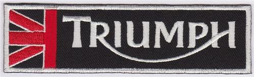 Triumph stoffen opstrijk patch embleem #25, Motoren, Accessoires | Overige, Nieuw, Verzenden