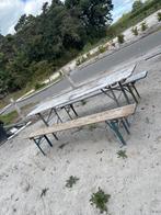 2 sets bierbanken met tafel – stevig en direct op te halen, Ophalen, Gebruikt, Hout, Inklapbaar