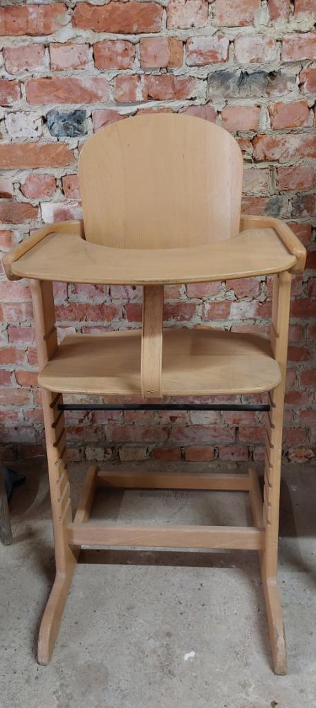 Eetstoel hout GRATIS, Kinderen en Baby's, Kinderstoelen, Zo goed als nieuw, Meegroeistoel, Aanschuifbaar, Ophalen