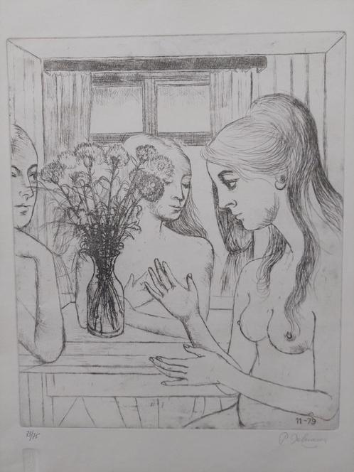 Paul Delvaux ets, Antiek en Kunst, Kunst | Litho's en Zeefdrukken, Ophalen
