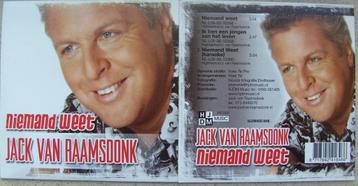 JACK VAN RAAMSDONK niemand weet  NIEUWE CD-Single 8717642416 disponible aux enchères