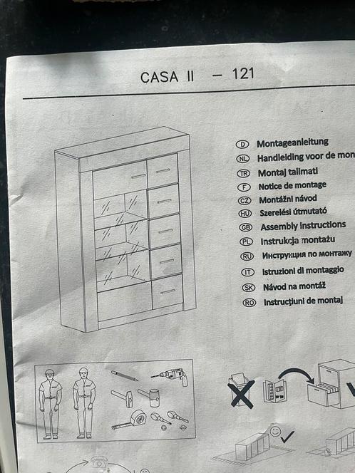 Casa Neuve vitrinekast, Huis en Inrichting, Kasten | Overige, Nieuw, Ophalen