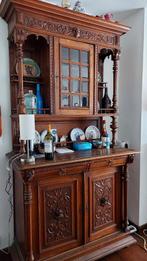 Donkerhouten buffetkast, Huis en Inrichting, Kasten | Buffetkasten, Ophalen, Gebruikt, 200 cm of meer, 50 tot 75 cm