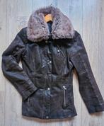 Lederen bruine winter jas dames maat 36 als nieuw, Kleding | Dames, Ophalen of Verzenden