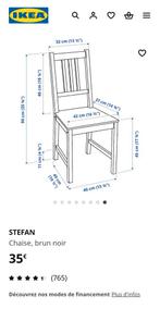 6 chaises Ikea, Huis en Inrichting, Ophalen, Gebruikt, Zwart, Vijf, Zes of meer stoelen