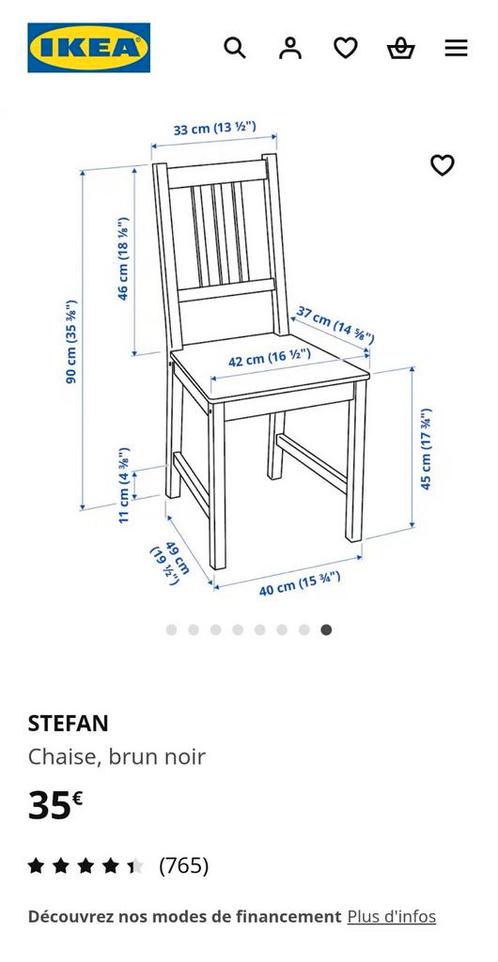 6 chaises Ikea, Huis en Inrichting, Stoelen, Gebruikt, Vijf, Zes of meer stoelen, Zwart, Ophalen