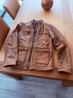 Lederen jas Pull & Bear, bruin/cognac kleur, maat L, Kleding | Heren, Ophalen of Verzenden, Zo goed als nieuw, Maat 52/54 (L)